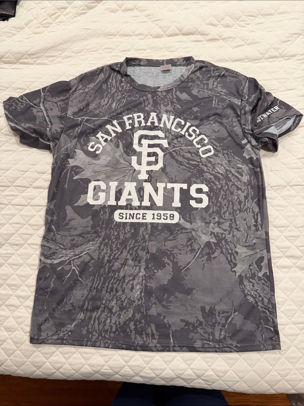 San Francisco Giants Camo Graphic Tee with Orange Logo